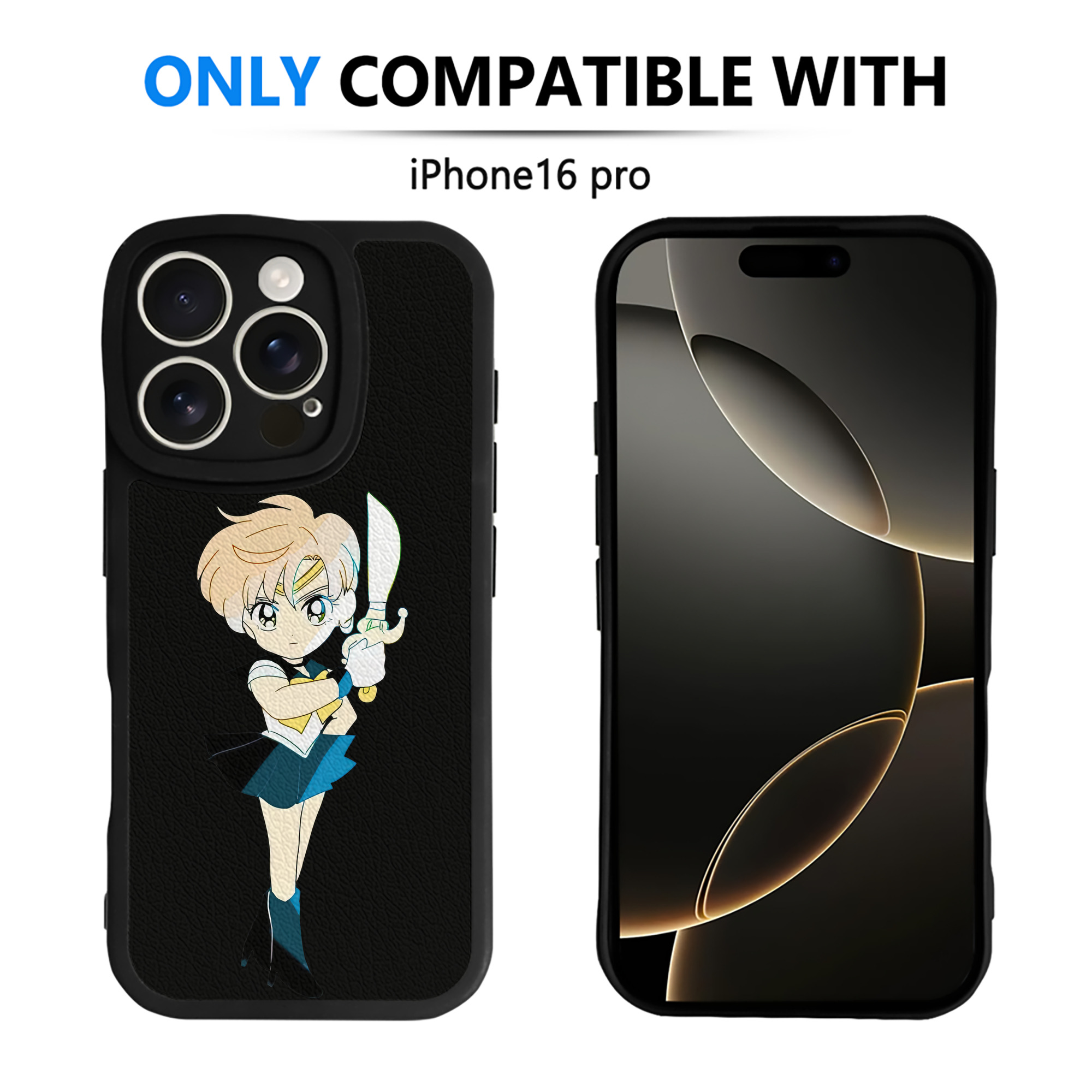 （画像用） 美少女戦士セーラームーン 天王はるか Sailor Moon Tenoh Haruka 【iPhone 16シリーズ対応】シリコンスマホケース（レザー調） 材質：シリコン